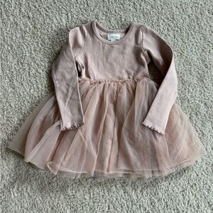 Jamie Kay Blush Pink Tulle Long-Sleeve Dress